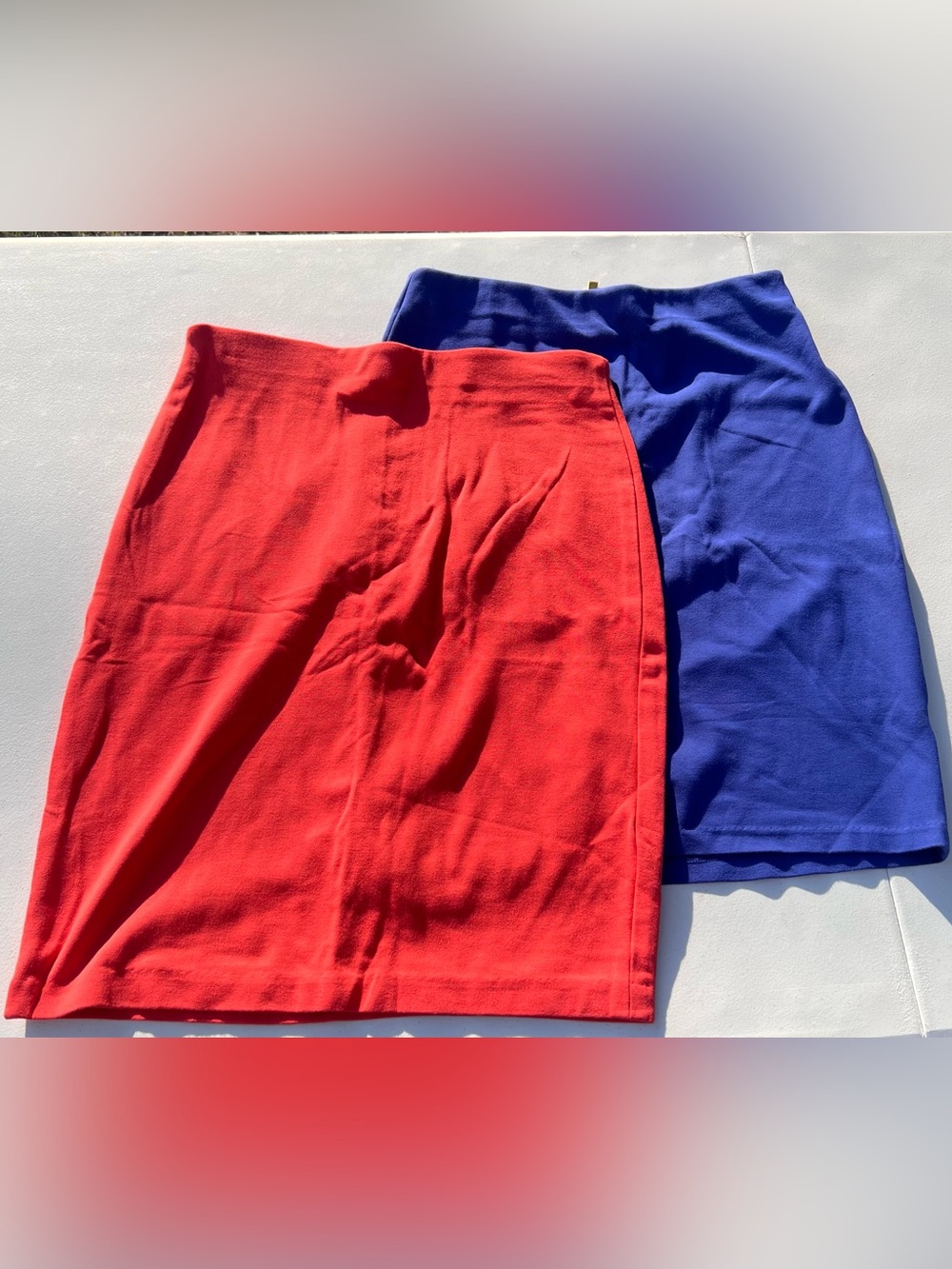 Philosophy Red and Blue Pencil Skirts